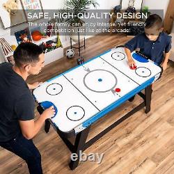 Air Hockey Table with 2 Pucks, 2 Paddles, LED Score Board 58in