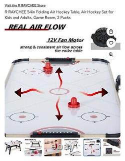 Air Hockey Table with Digital Scoreboard and Sound Effects