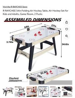 Air Hockey Table with Digital Scoreboard and Sound Effects