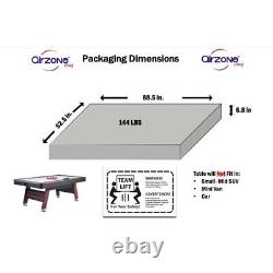 Air Hockey Table with High End Blower & Scoreboard, 84, Red and Black