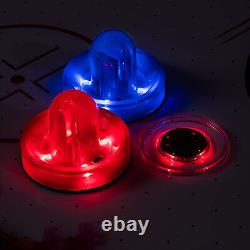 Air Hockey Table with LED Strikers and Flashers black -31.00 x 27.00 x 54.00