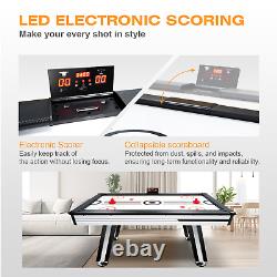 Air Indoor Hockey Table 72 With Puck Pusher LED Electronic Score System Game Home