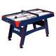 Air Powered Hockey Game Table Arcade Electronic Scorer Pusher Pucks Blue 60-inch