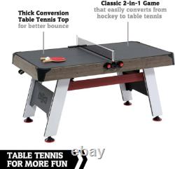 Air Powered Hockey Multiple Styles, Game Table, Indoor Arcade Gaming Sets with E