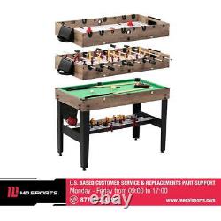 Air Powered Hockey Table 3-in-1 Arcade Combo Foosball Billiard Pool Game 48-inch