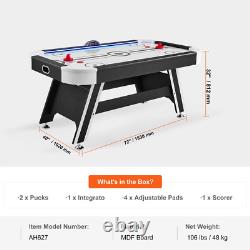 Air-Powered Hockey Table, 72 Indoor Hockey Table for Kids and Adults