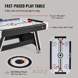 Air-Powered Hockey Table, 72 Indoor Hockey Table for Kids and Adults, LED Sport