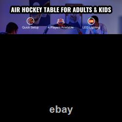 Air-Powered Hockey Table, Arcade Gaming Set for Game Room Family Home