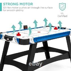 Air Powered Hockey Table Game Room 2 Pucks LED Electronic Score Board 58 Gift
