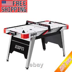 Air Powered Hockey Table With Overhead LED Scorer Family Game Night 60 Inch NEW
