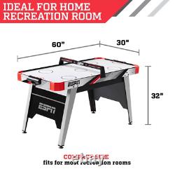 Air Powered Hockey Table With Overhead LED Scorer Family Game Night 60 Inch NEW