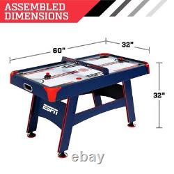 Air Powered Hockey Table with Overhead Electronic Scorer 2 pucks & 2 pushers