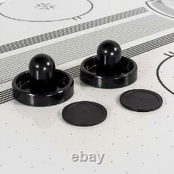 Air Powered Hockey with Table Tennis Top 80 NHL Included Pucks Paddles Pushers US