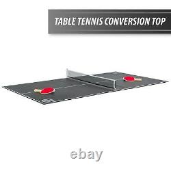 Air Powered Hockey with Table Tennis Top 80 NHL Included Pucks Paddles Pushers US