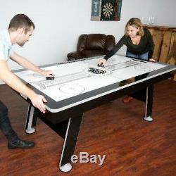 Air Powered Hockey with Table Tennis Top 80 NHL Included Pucks Paddles Pushers US