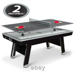 Air Powered Hockey with Table Tennis Top 80 NHL Indoor Game Fun Activity 2-in-1