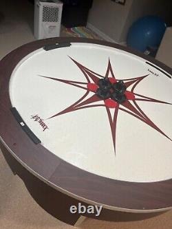 Air hockey table by aeromaxx white table and red print with paddles