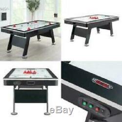 Airzone Air Hockey Table Game 80 Black Chrome Play Indoor with High End Blower