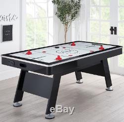 Airzone Air Hockey Table w High-end blower 80 Black and Chrome