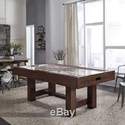 American Heritage Air Hockey Table Powerful Single Blower Rustic Dark Brown