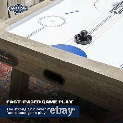 American Legend Brookdale Air-Powered Hockey Table with Rustic Wood Grain Fin