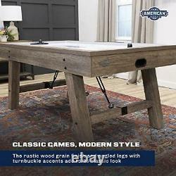 American Legend Brookdale Air-Powered Hockey Table with Rustic Wood Grain Fin