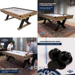American Legend Kirkwood 84 Air Powered Hockey Table With Rustic Wood Finish