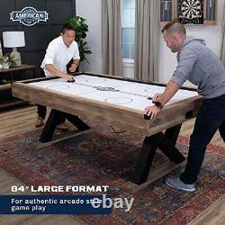 American Legend Kirkwood 84 Air Powered Hockey Table with Rustic Wood Finish