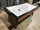 Antique Air Hockey Table Wood Accents Good Condition Made in USA