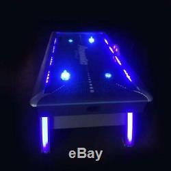 Atomic 7.5' Indiglo LED Light Up Arcade Air-Powered Hockey Table Includes 2 LED