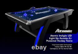 Atomic 90 Or 7.5 Ft Led Light Up Arcade Air Powered Hockey Tables Includes Li