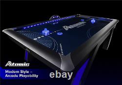 Atomic 90 Or 7.5 Ft Led Light Up Arcade Air Powered Hockey Tables Includes Li