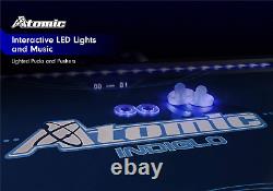 Atomic 90 Or 7.5 Ft Led Light Up Arcade Air Powered Hockey Tables Includes Li