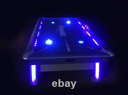 Atomic 90 Or 7.5 Ft Led Light Up Arcade Air Powered Hockey Tables Includes Li