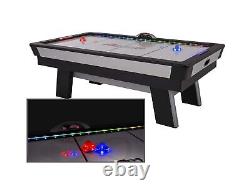 Atomic 90 or 7.5' LED Light Arcade Air Powered Hockey Tables Pucks and Pushers