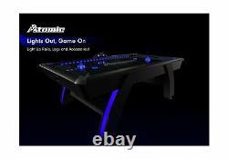 Atomic 90 or 7.5 ft LED Light UP Arcade Air Powered Hockey Tables Includes
