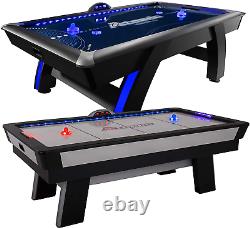 Atomic 90 or 7.5 ft LED Light UP Arcade Air Powered Hockey Tables Includes Li