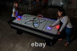 Atomic 90 or 7.5 ft LED Light UP Arcade Air Powered Hockey Tables inc Light UP