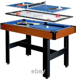 BG1131M Triad 3-In-1 48-In Multi Game Table with Pool, Glide Hockey, and Table T