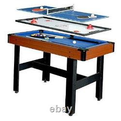 BG1131M Triad 3-in-1 48-in Multi Game Table with Pool, Glide Hockey, and Blue