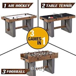 Barrington 3-in-1 Combination Game Table 54, Foosball, Air-Powered Hockey and