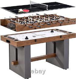 Barrington 3-in-1 Combination Game Table 54, Foosball, Air-Powered Hockey and T