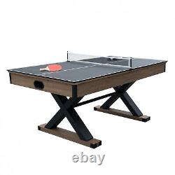Beautiful Rustic 6' Air Hockey Table Table Tennis Top Mancave Room Fun Indoor US