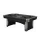 Black Contemporary Phoenix Air-Powered 7 ft. Air Hockey Table with Accessories