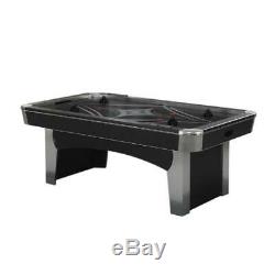 Black Contemporary Phoenix Air-Powered 7 ft. Air Hockey Table with Accessories