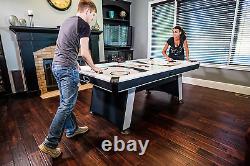 Blazer 7' Air Hockey Table with Electronic Score Keeping with Rail-Integrated Di