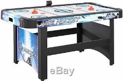Blue Air Hockey Table Pucks Pusher Electronic Scoring Game Sport Home Outdoor