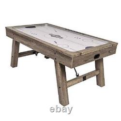 Brookdale Air-Powered Hockey Table with Rustic Wood Grain Finish, Angled Legs