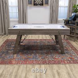 Brookdale Air-Powered Hockey Table with Rustic Wood Grain Finish, Angled Legs an