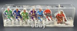 COLECO EAGLE TABLE HOCKEY GAME SET NHL 36 TIN METAL HOCKEY PLAYERS with CASE